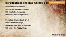 Hilaire Belloc - Introduction: The Bad Child's Book of Beasts