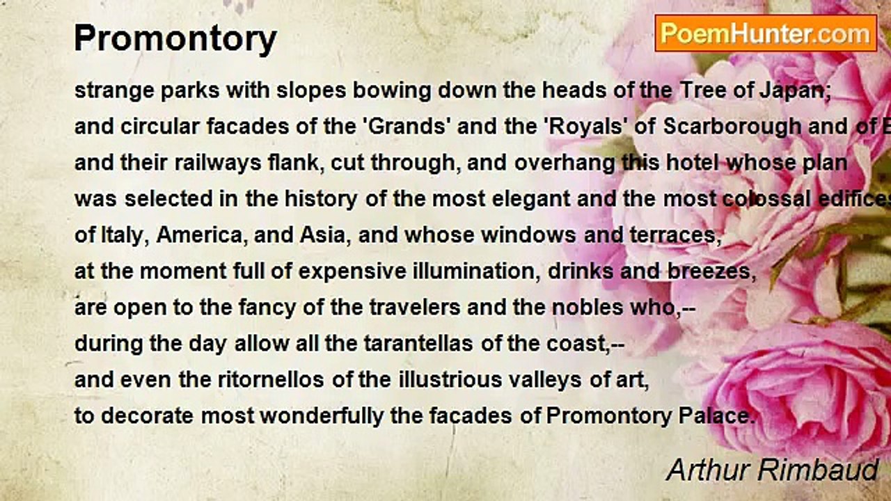 Arthur Rimbaud - Promontory