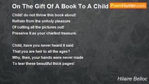 Hilaire Belloc - On The Gift Of A Book To A Child