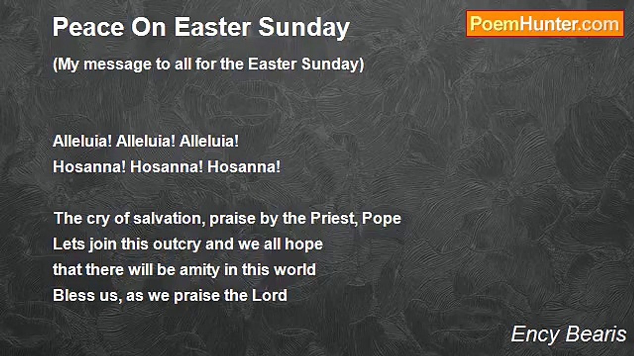 Ency Bearis - Peace On Easter Sunday