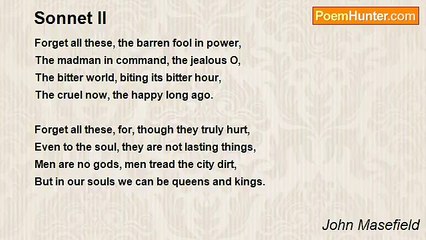 John Masefield - Sonnet II