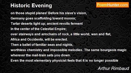 Arthur Rimbaud - Historic Evening