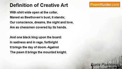 Boris Pasternak - Definition of Creative Art