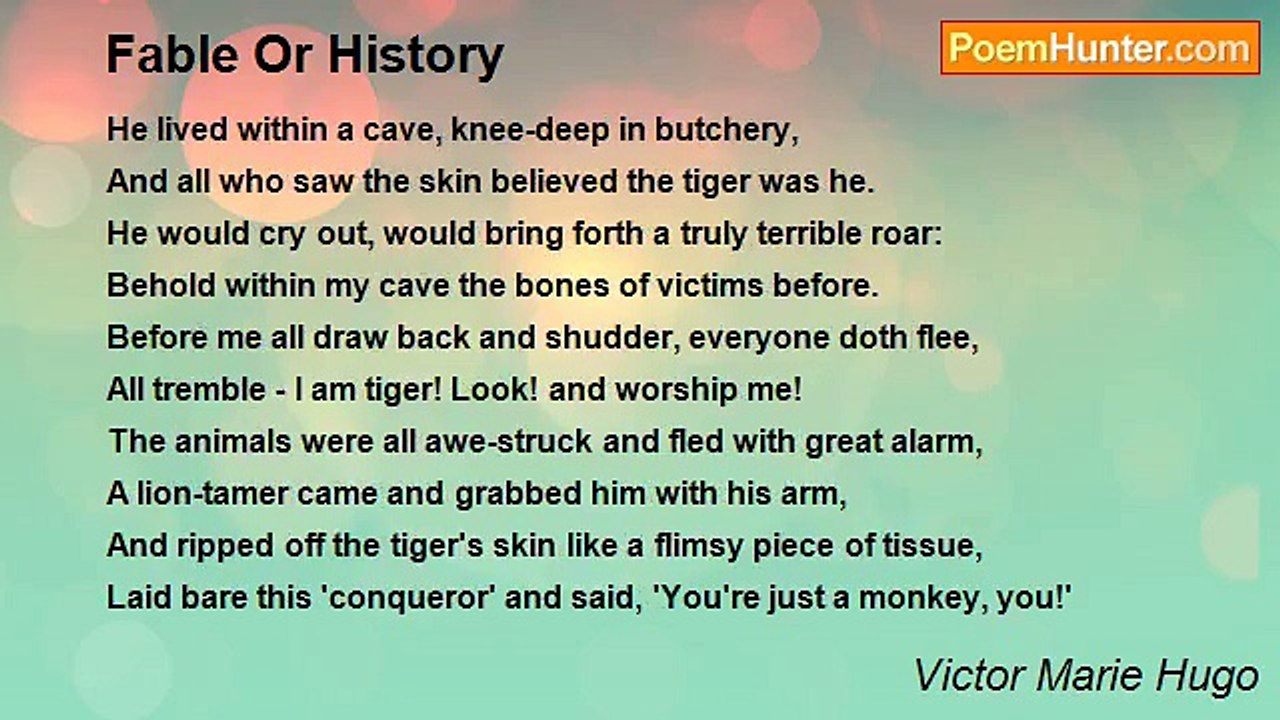 Victor Marie Hugo - Fable Or History