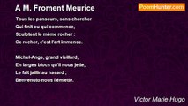 Victor Marie Hugo - A M. Froment Meurice