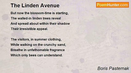 Boris Pasternak - The Linden Avenue