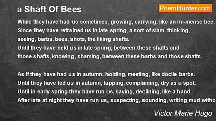 Victor Marie Hugo - a Shaft Of Bees