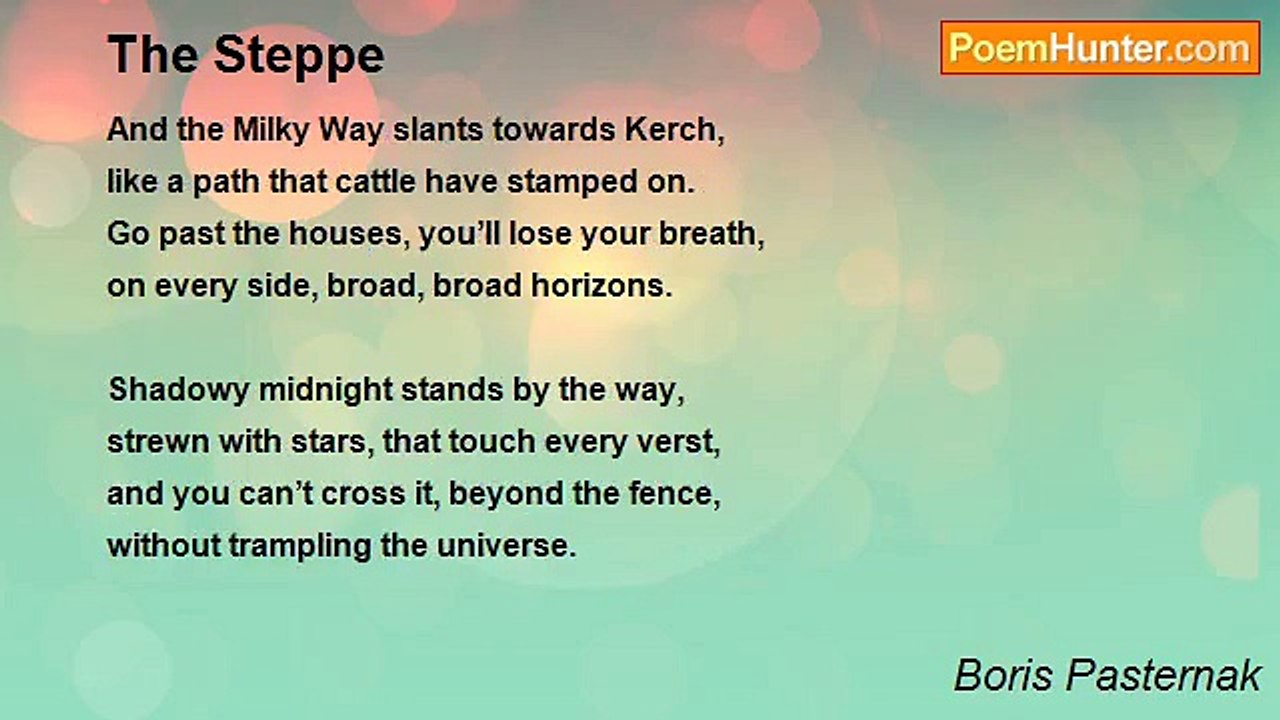 Boris Pasternak - The Steppe