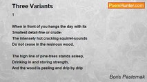 Boris Pasternak - Three Variants