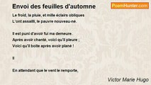 Victor Marie Hugo - Envoi des feuilles d'automne