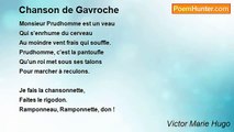 Victor Marie Hugo - Chanson de Gavroche