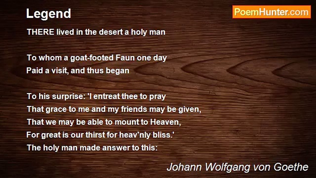 Johann Wolfgang von Goethe - Legend