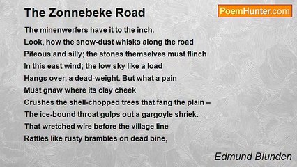 Edmund Blunden - The Zonnebeke Road