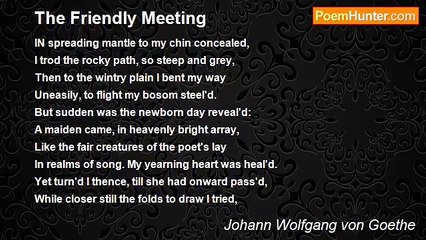 Johann Wolfgang von Goethe - The Friendly Meeting