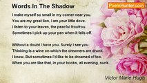 Victor Marie Hugo - Words In The Shadow