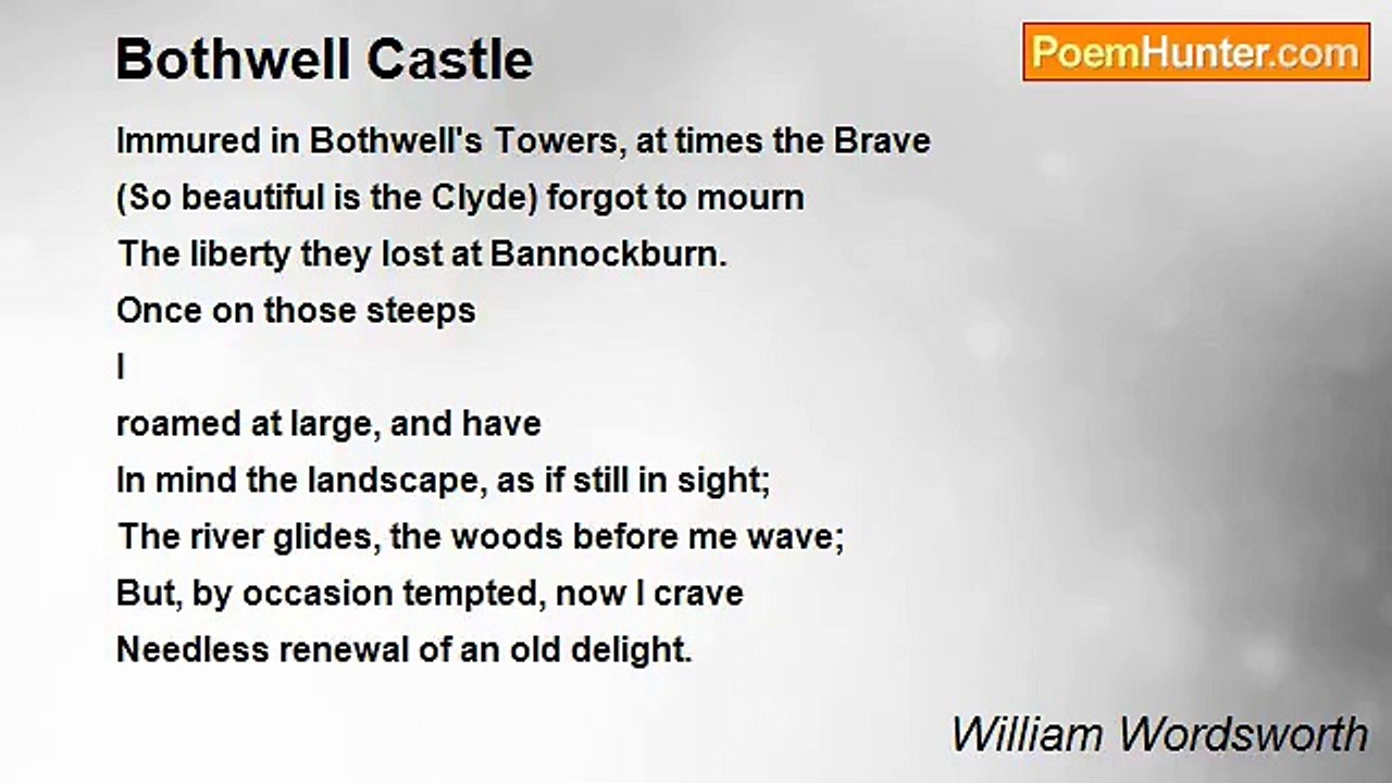 William Wordsworth - Bothwell Castle