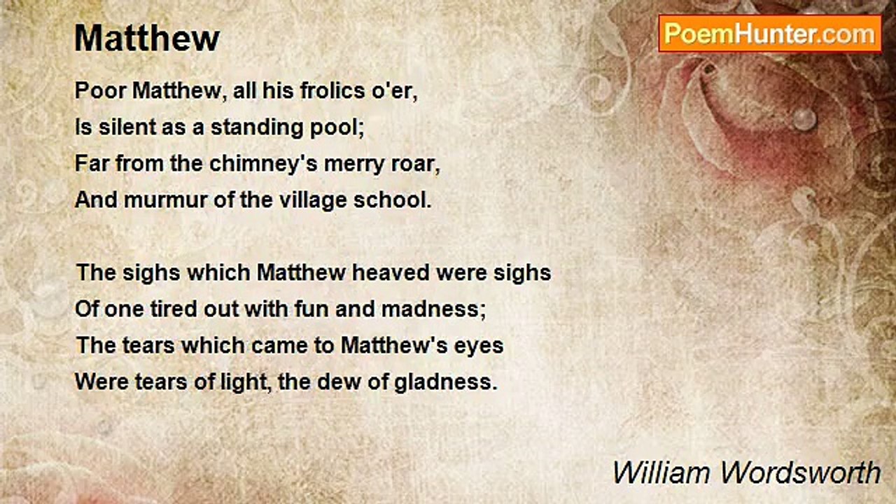 William Wordsworth - Matthew