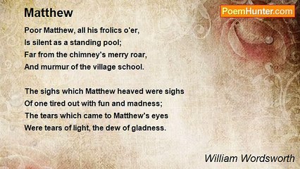 William Wordsworth's Poem 'Matthew' — A Reflection on Nature’s Gentle Power 🌿