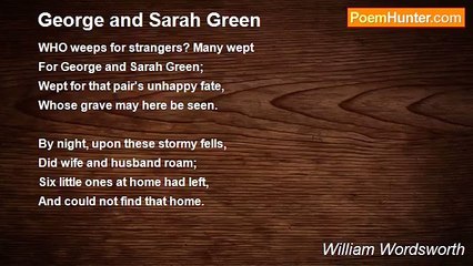 William Wordsworth - George and Sarah Green