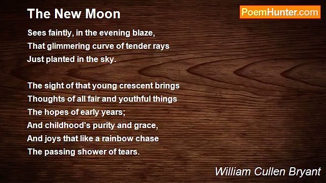 William Cullen Bryant - The New Moon