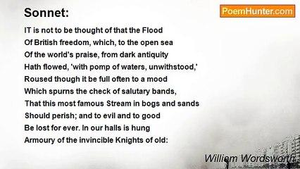 William Wordsworth - Sonnet:
