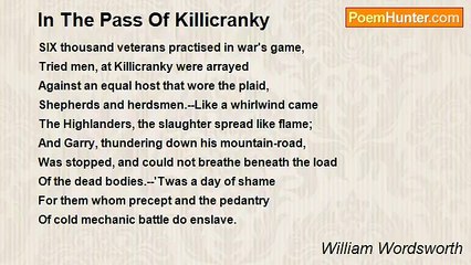 William Wordsworth - In The Pass Of Killicranky