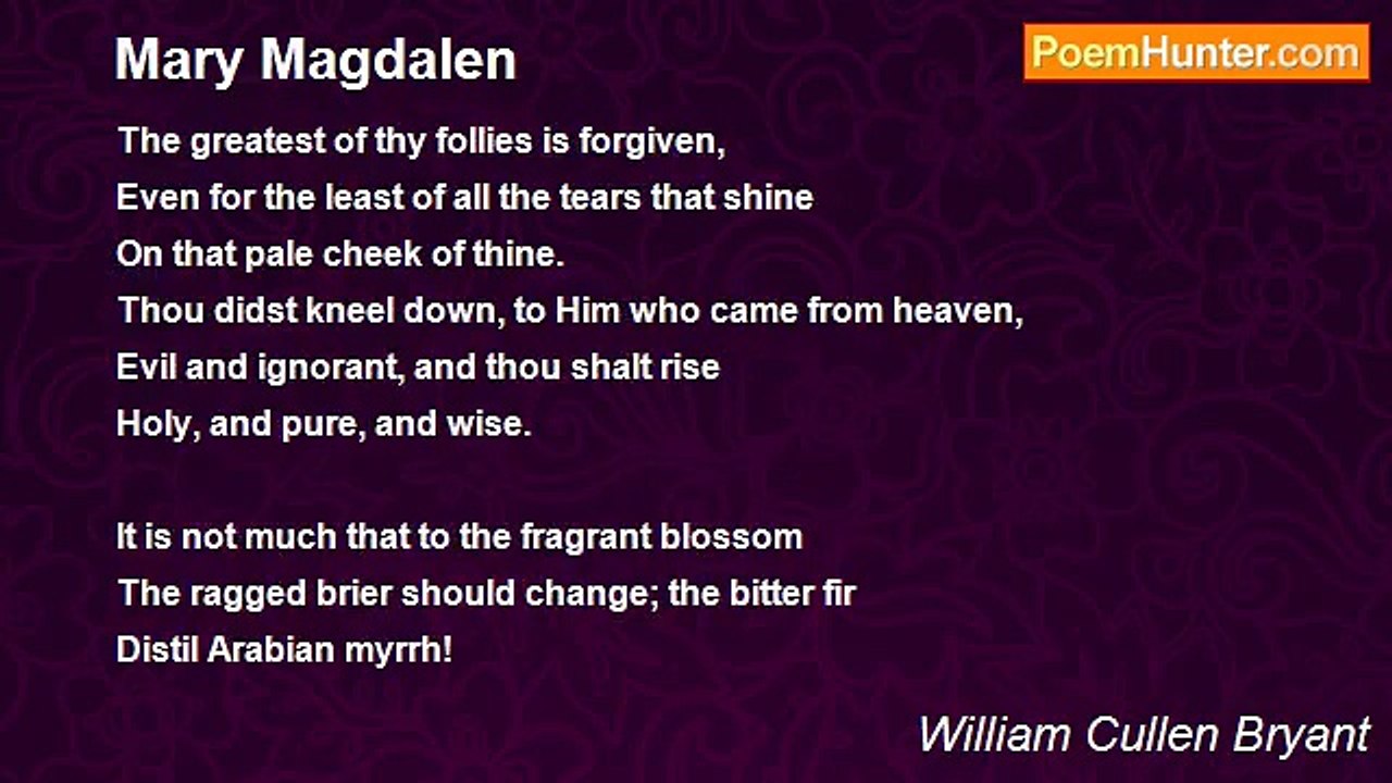 William Cullen Bryant - Mary Magdalen