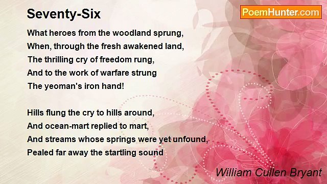 William Cullen Bryant - Seventy-Six