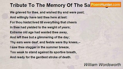 William Wordsworth - Tribute To The Memory Of The Same Dog