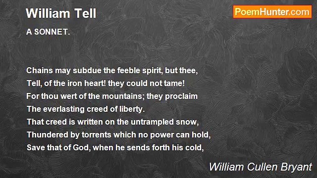 William Cullen Bryant - William Tell