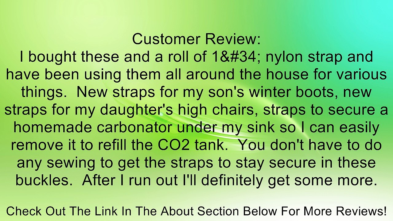 10 - 1 Inch YKK Flat Heavy Duty Dual Adjustable Side Release Plastic Buckles Review