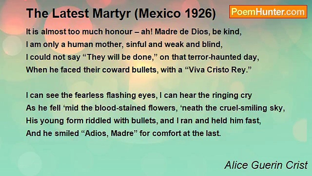 Alice Guerin Crist - The Latest Martyr (Mexico 1926)