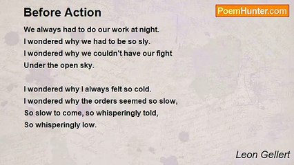 Leon Gellert - Before Action