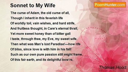 Thomas Hood - Sonnet to My Wife