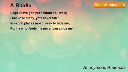 Anonymous Americas - A Riddle