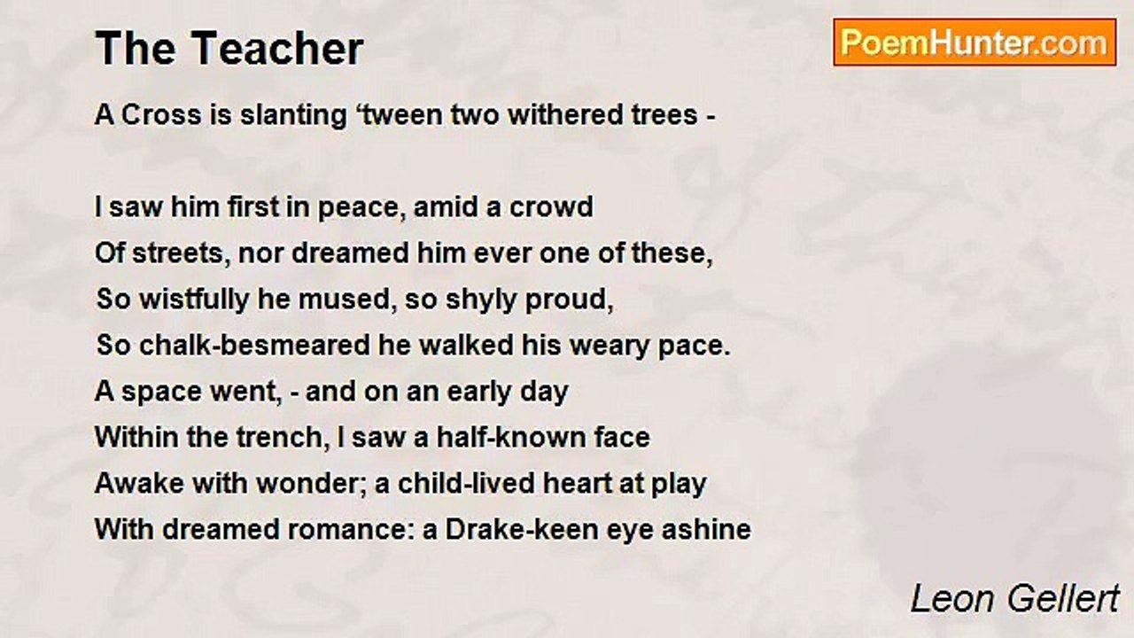 Leon Gellert - The Teacher
