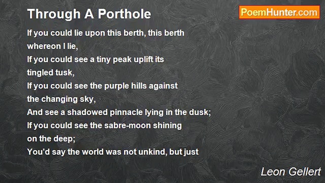 Leon Gellert - Through A Porthole