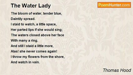 Thomas Hood - The Water Lady
