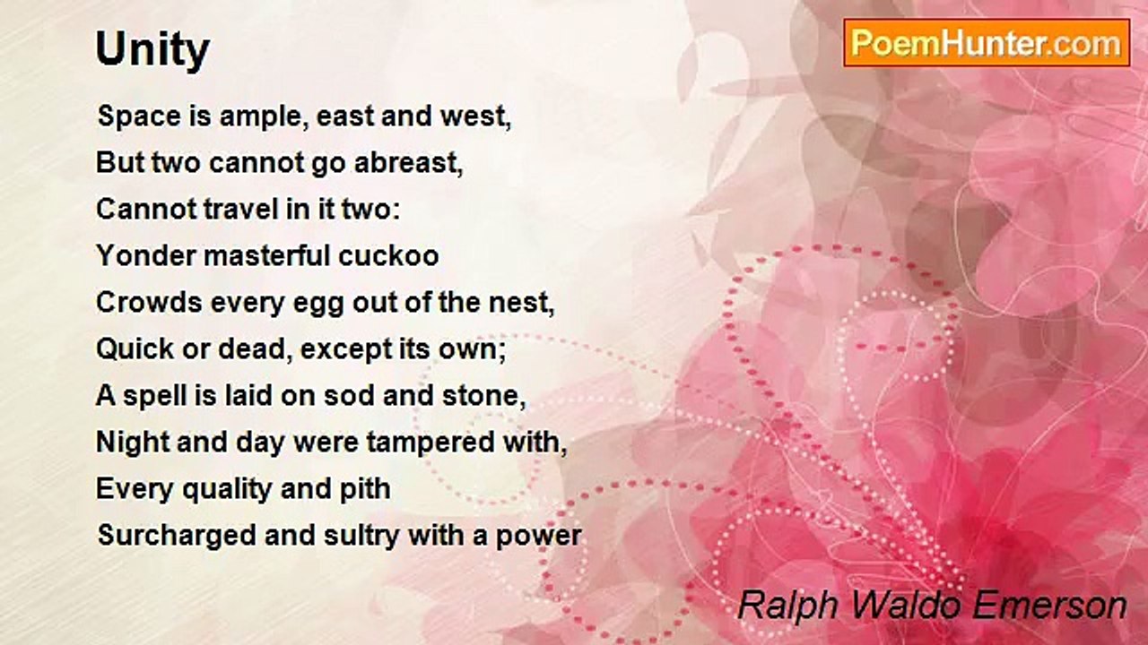 Ralph Waldo Emerson - Unity