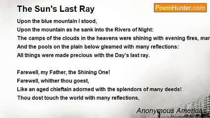 Anonymous Americas - The Sun's Last Ray