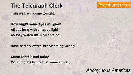 Anonymous Americas - The Telegraph Clerk