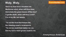 Anonymous Americas - Waly, Waly.