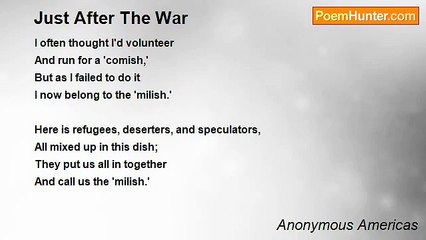 Anonymous Americas - Just After The War