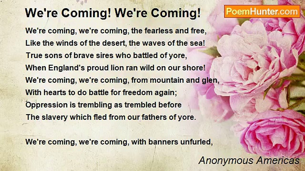 Anonymous Americas - We're Coming! We're Coming!