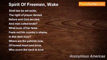 Anonymous Americas - Spirit Of Freemen, Wake