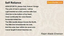 Ralph Waldo Emerson - Self Reliance