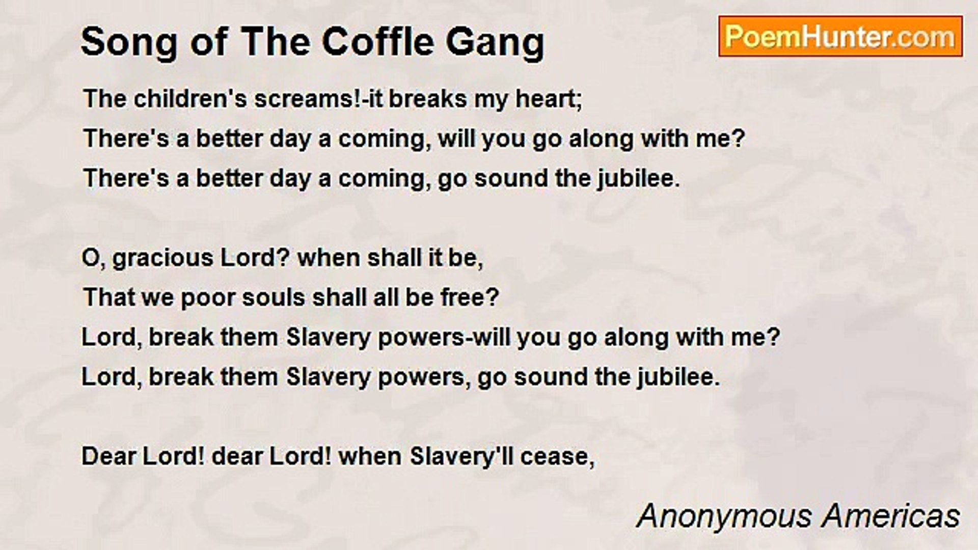 ⁣Anonymous Americas - Song of The Coffle Gang