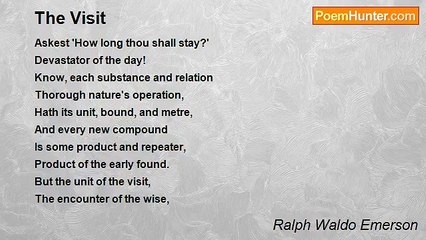 Ralph Waldo Emerson - The Visit