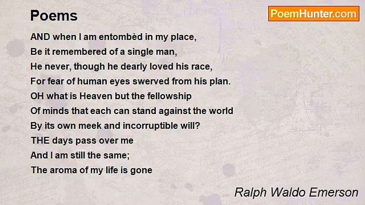 Ralph Waldo Emerson - Poems