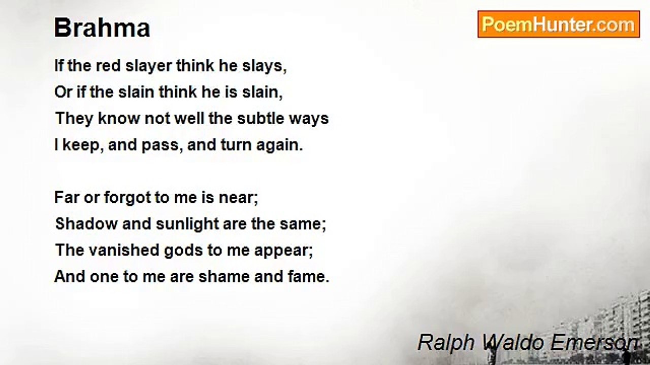 Ralph Waldo Emerson - Brahma